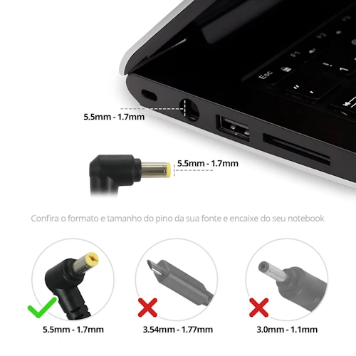 Fonte Carregador para Notebook Acer PA 1450-26 - 65W